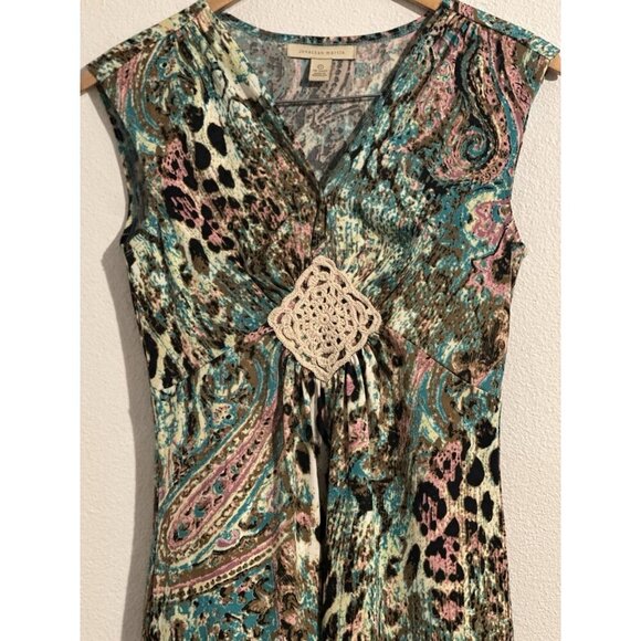 Jonathan Martin Women's Multi Color Pullover Empire Dress Size Small - Picture 2 of 7